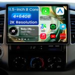 11.5 Inch 8 Core 4GB+64GB Car Radio Stereo for Toyota Tacoma 2005-2015, 2K Touchscreen Android 13 Head Unit with Wireless CarPlay & Android Auto, 1080P Backup Camera, GPS Navigation, SWC, AM/FM Radio