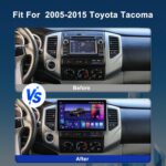 11.5 Inch 8 Core 4GB+64GB Car Radio Stereo for Toyota Tacoma 2005-2015, 2K Touchscreen Android 13 Head Unit with Wireless CarPlay & Android Auto, 1080P Backup Camera, GPS Navigation, SWC, AM/FM Radio