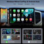 11.5 Inch 8 Core 4GB+64GB Car Radio Stereo for Toyota Tacoma 2005-2015, 2K Touchscreen Android 13 Head Unit with Wireless CarPlay & Android Auto, 1080P Backup Camera, GPS Navigation, SWC, AM/FM Radio