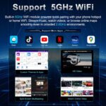 11.5 Inch 8 Core 4GB+64GB Car Radio Stereo for Toyota Tacoma 2005-2015, 2K Touchscreen Android 13 Head Unit with Wireless CarPlay & Android Auto, 1080P Backup Camera, GPS Navigation, SWC, AM/FM Radio