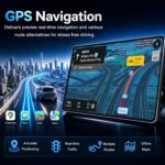 11.5 Inch 8 Core 4GB+64GB Car Radio Stereo for Toyota Tacoma 2005-2015, 2K Touchscreen Android 13 Head Unit with Wireless CarPlay & Android Auto, 1080P Backup Camera, GPS Navigation, SWC, AM/FM Radio